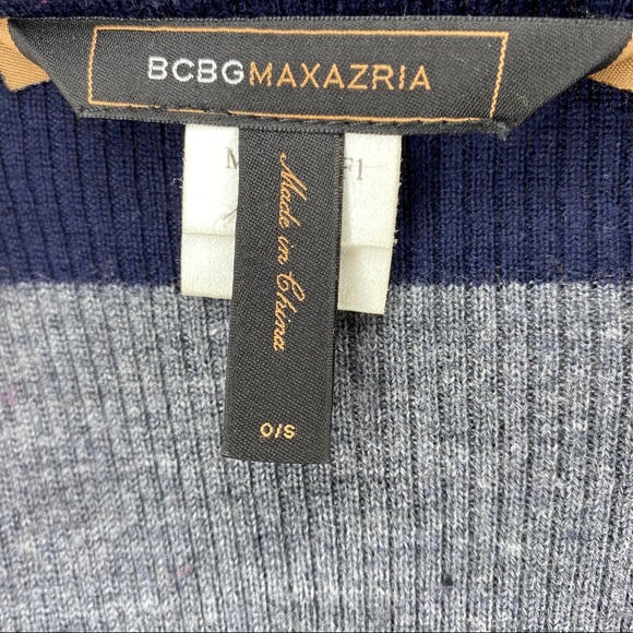 BCBGMaxAzria Navy and Grey Striped Scarf - Picture 2 of 3